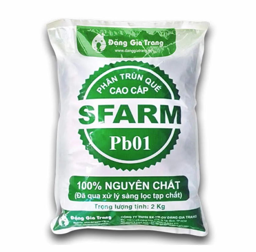 Phân Trùn Quế ( Đã qua xử lý ) SFARM PB01 - Bao 2kg